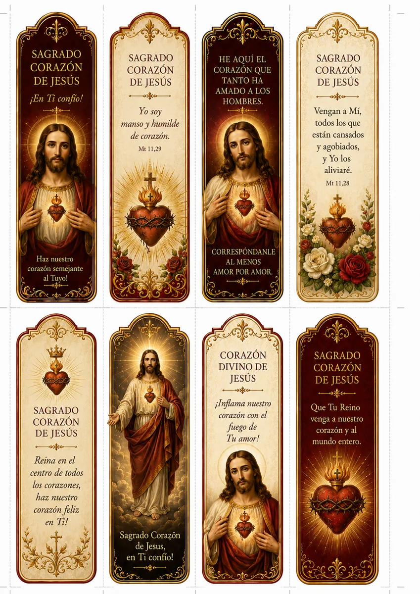 Marcapáginas del Sagrado Corazón de Jesús